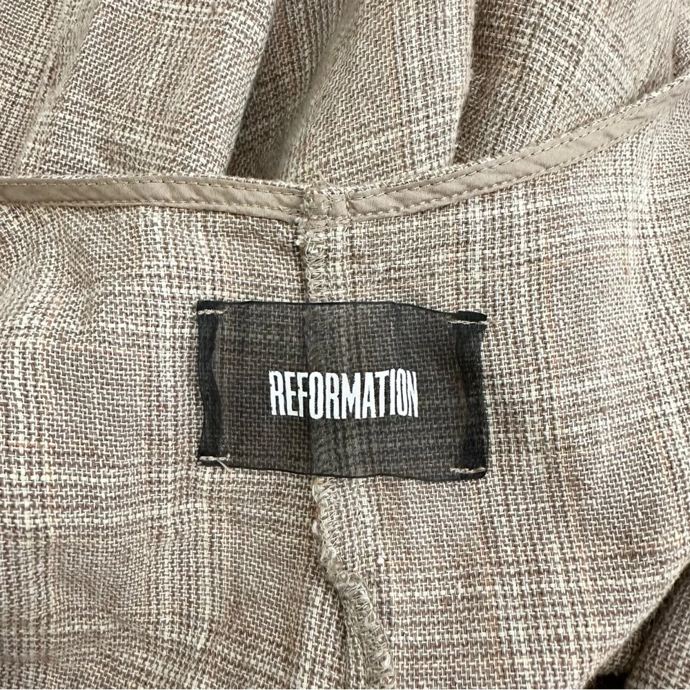 Reformation Cade Sleeveless Plaid Jumpsuit